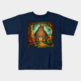 Magical Fairytale Woodland Cottage Kids T-Shirt